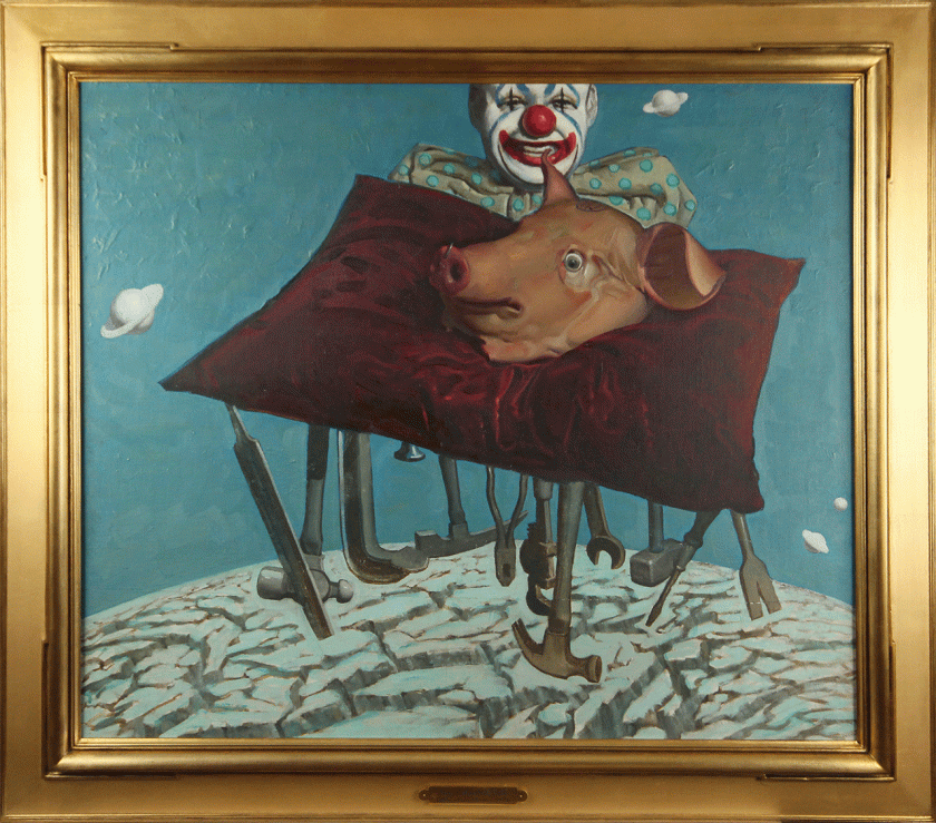 Sow's-Head-On-Silk-30x36